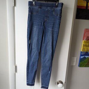 Spanx Jeggings Lightly Distressed Skinny Jeans Pants Size Small